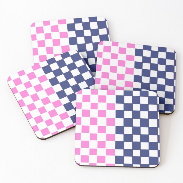 Item preview, Colorful Checkerboard Pattern With Alternating Pink, Blue, and White Squares designed and sold by Beautiful art store.