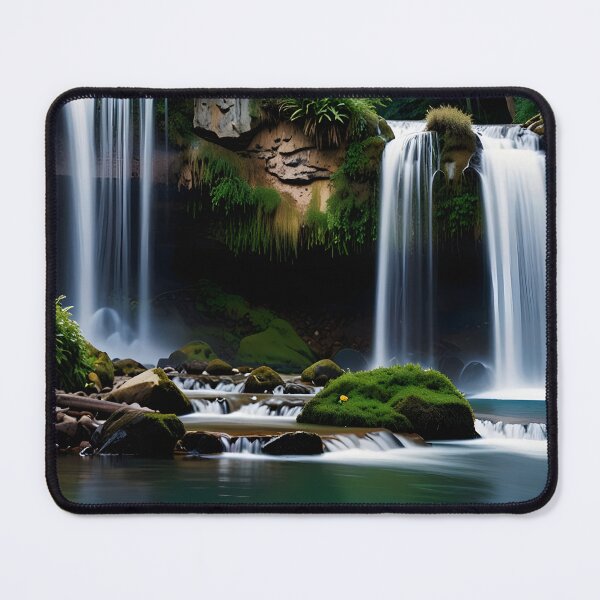 Item preview, waterfall in the green forest or green jungle 14  designed and sold by AA-designstore.