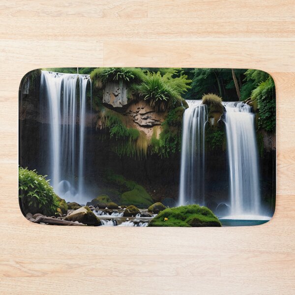Item preview, waterfall in the green forest or green jungle 14  designed and sold by AA-designstore.