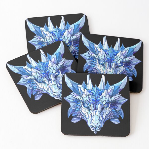 Item preview, Blue Crystal Ice Sapphire Geometric Icy Dragon Shapes designed and sold by Leonardo Palumbo.