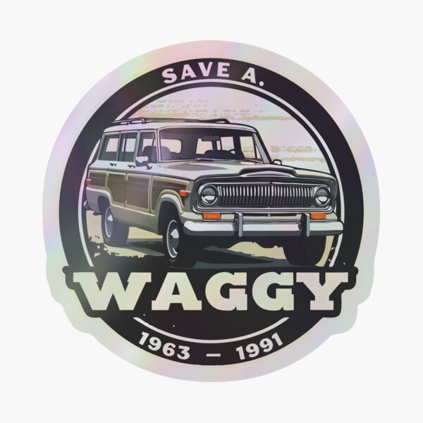 Item preview, Save a Waggy Jeep Grand Wagoneer designed and sold by CreativePodArt.