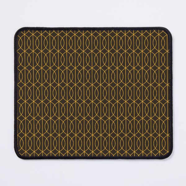 Item preview, Art Deco Pattern 10 - Vivid Gamboge on Deco Black designed and sold by elektronen.