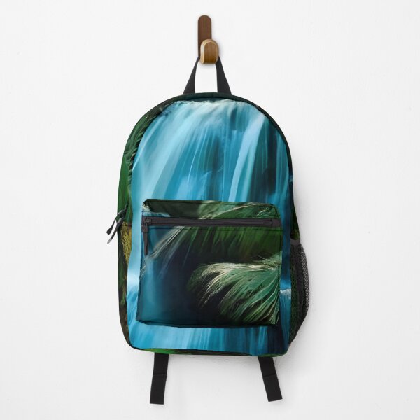 Item preview, blue waterfall in the green forest or green jungle designed and sold by AA-designstore.