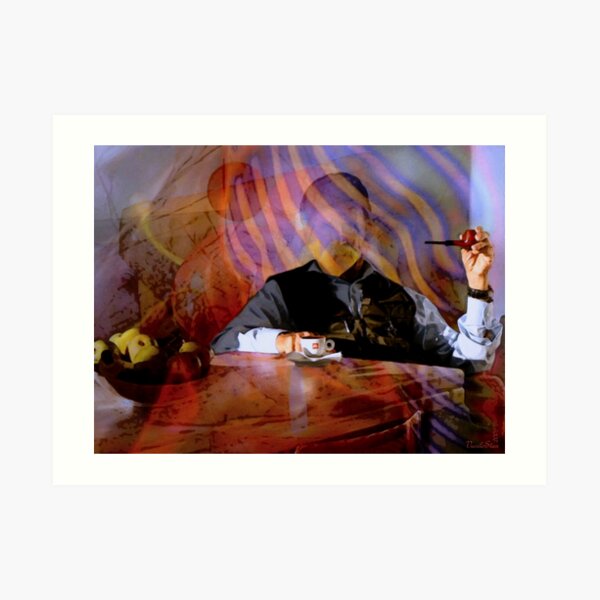 Pipe dreams over greek coffee Art Print