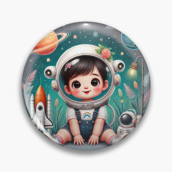 Item preview, Happy Baby Girl Astronaut Waiting For Adventure designed and sold by WyckedLynn.