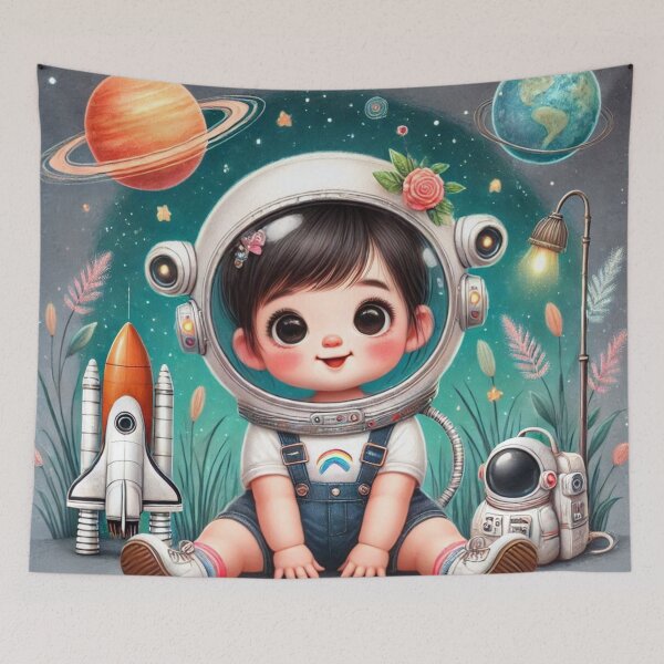 Item preview, Happy Baby Girl Astronaut Waiting For Adventure designed and sold by WyckedLynn.
