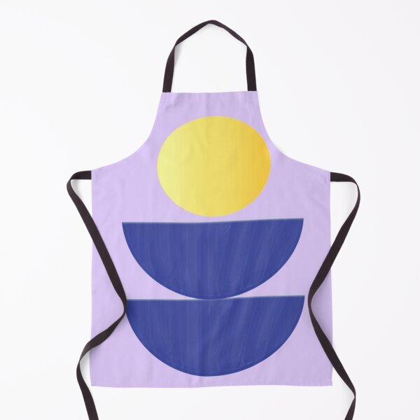 Item preview, Abstract Geometric Art Featuring orange Circle and Blue Semicircles designed and sold by Beautiful art store.
