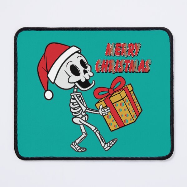 Item preview, MERRY CHRISTMAS - CUTE CHRISTMAS SKELETON WITH GIFT designed and sold by Gihan-Design.