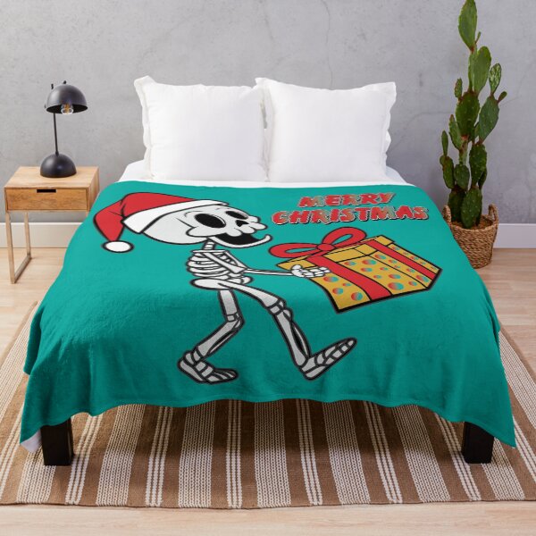 Item preview, MERRY CHRISTMAS - CUTE CHRISTMAS SKELETON WITH GIFT designed and sold by Gihan-Design.
