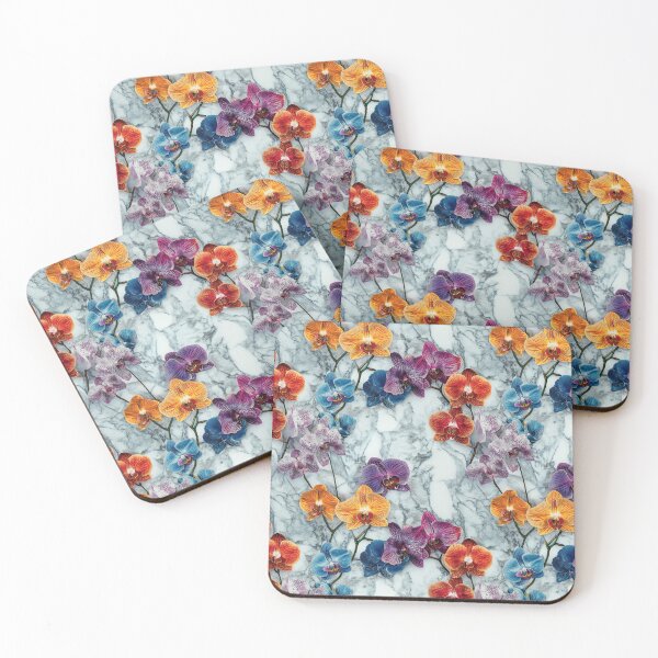 Item preview, Orchids on marble designed and sold by pecauli.