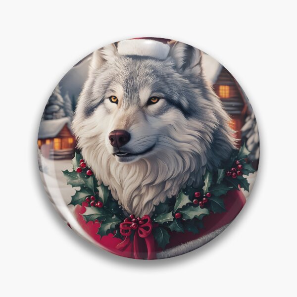 Item preview, Beautiful Christmas Wolf High Quality Image designed and sold by SublimePixelHub.