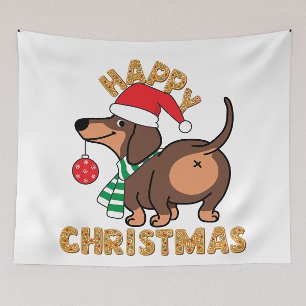 Item preview, Christmas Dachshund designed and sold by Plantiyas.