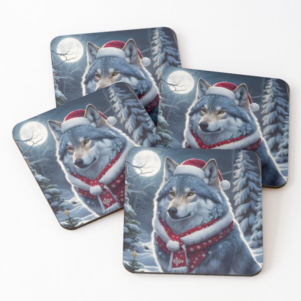 Item preview, Beautiful Christmas Wolf High Quality Image 3 designed and sold by SublimePixelHub.