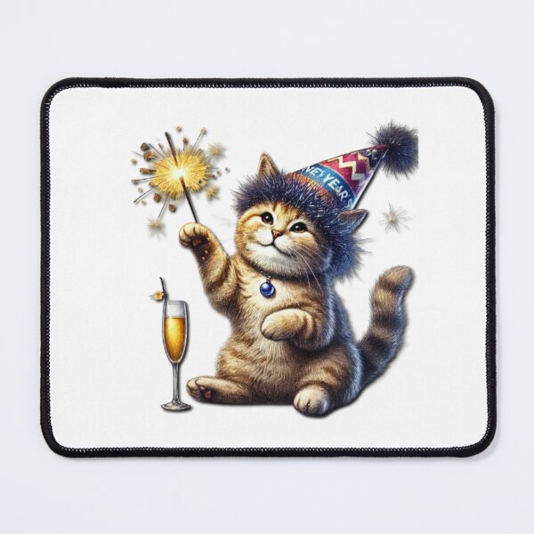 Item preview, Purr-fect New Year's Celebration - Festive Cat Design designed and sold by HopeLoom.