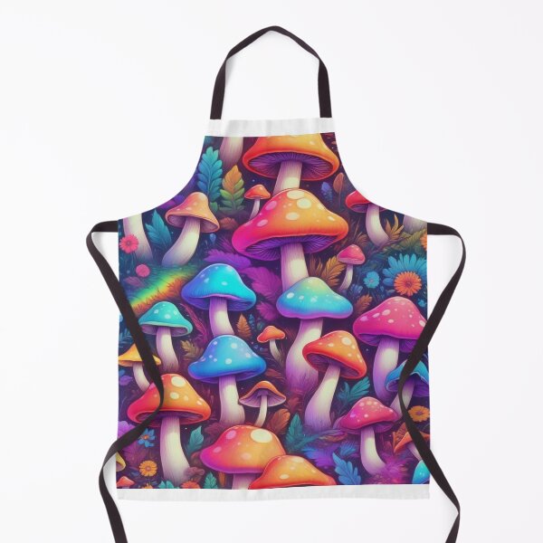 Item preview, Groovy Cartoon Mushroom, Rainbow, and Cloud Seamless Pattern designed and sold by hjian8219.