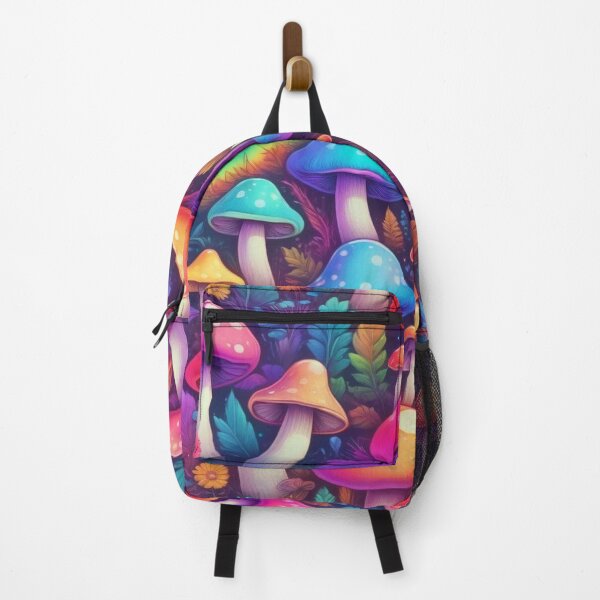 Item preview, Groovy Cartoon Mushroom, Rainbow, and Cloud Seamless Pattern designed and sold by hjian8219.