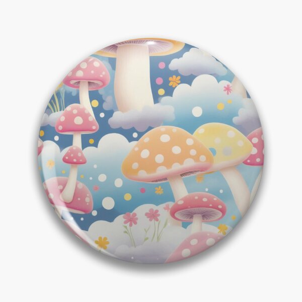 Item preview,  Groovy Cartoon Mushroom, Rainbow, and Cloud Seamless Pattern designed and sold by hjian8219.