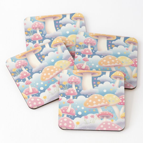 Item preview,  Groovy Cartoon Mushroom, Rainbow, and Cloud Seamless Pattern designed and sold by hjian8219.