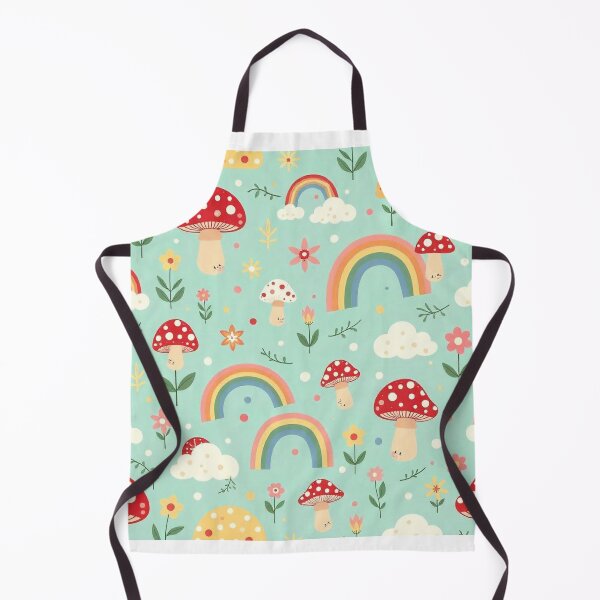 Item preview, Groovy Cartoon Mushroom, Rainbow, and Cloud Seamless Pattern designed and sold by hjian8219.