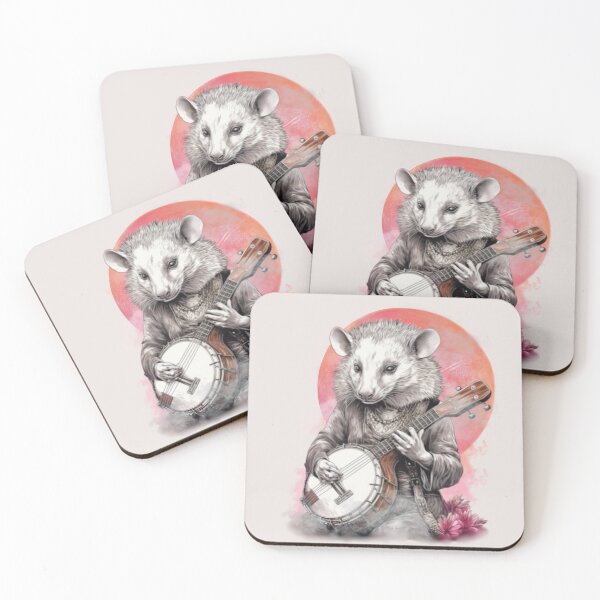 Item preview, Funny Opossum Playing Banjo Shirt designed and sold by ketkacreations.