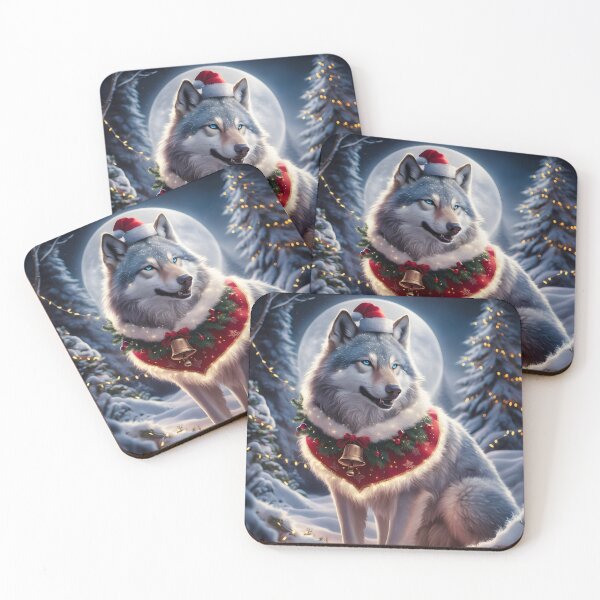 Item preview, Beautiful Christmas Wolf High Quality Image designed and sold by SublimePixelHub.