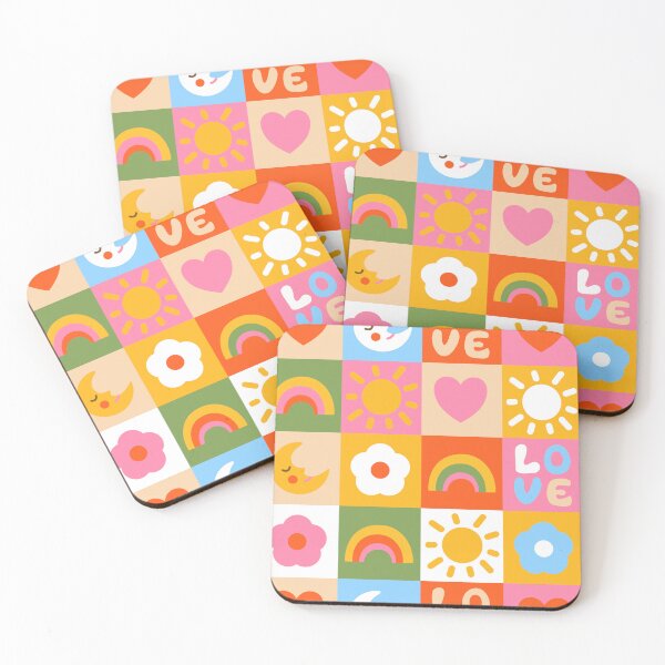 Item preview, Happy Quilt with Sun, Moon and Rainbow designed and sold by klossisch.