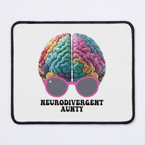 Item preview, Neurodivergent Aunty Autism Awareness Colorful Brain Sunglasses  designed and sold by Smix Pixels.
