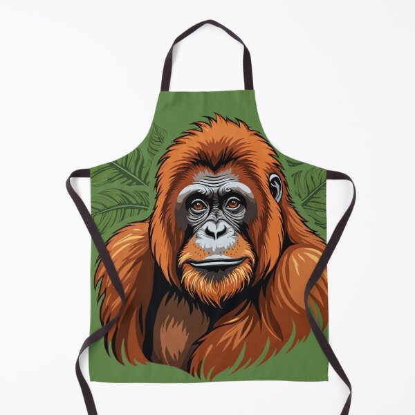 Item preview, Tapanuli Orangutan Surrounded by Tropical Leaves designed and sold by REPTISLAV.