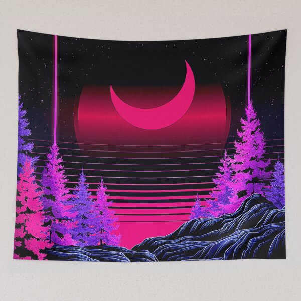 Item preview, Neon Lunar Landscape designed and sold by Exodoi.