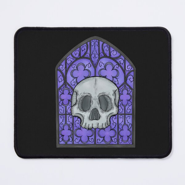 Item preview, Skull in Front of a stained glass window designed and sold by WrensDgtDesigns.
