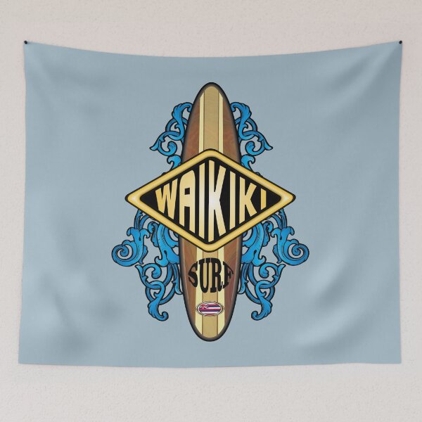 Item preview, Waikiki Beach Hawaii Surf vintage surfboard designed and sold by studioss76.