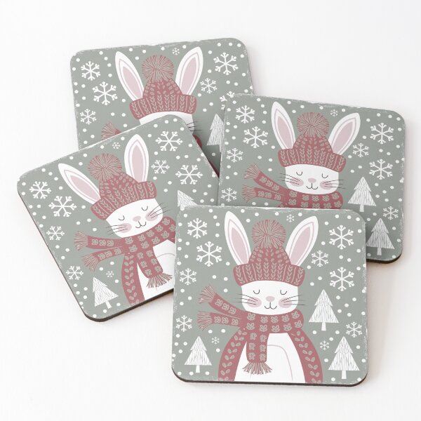 Item preview, Winter Scarf Bunny | Cozy Holiday Art for Bunny Lovers designed and sold by DEEPDesignsART.