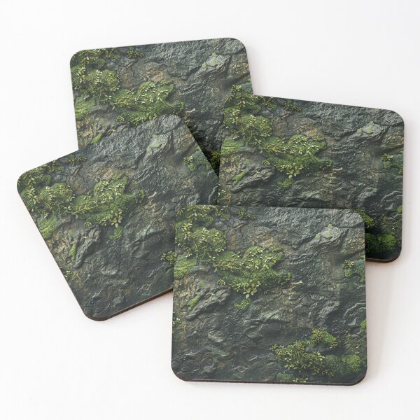 Item preview, Mossy dark green rocks designed and sold by schamsyy.