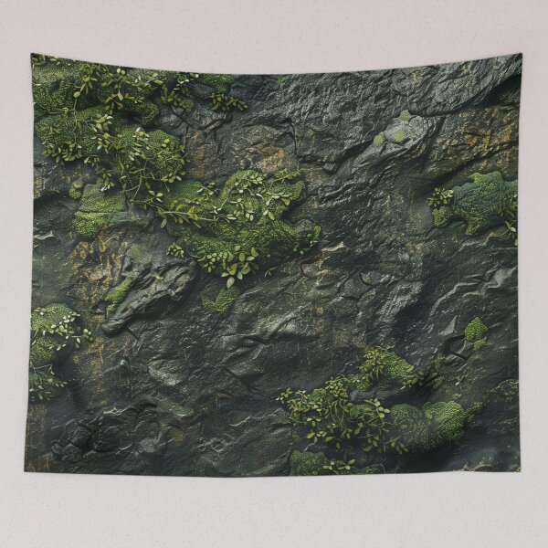 Item preview, Mossy dark green rocks designed and sold by schamsyy.