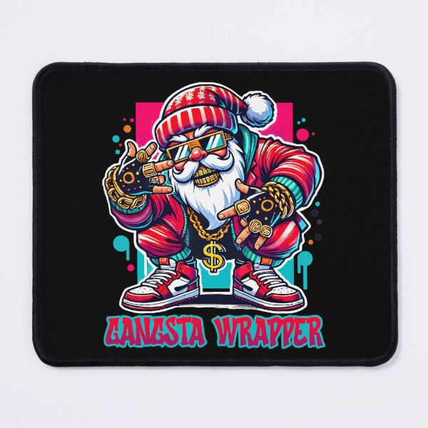 Item preview, Gangsta Wrapper Funny Santa Christmas designed and sold by Victor Shadehorn.