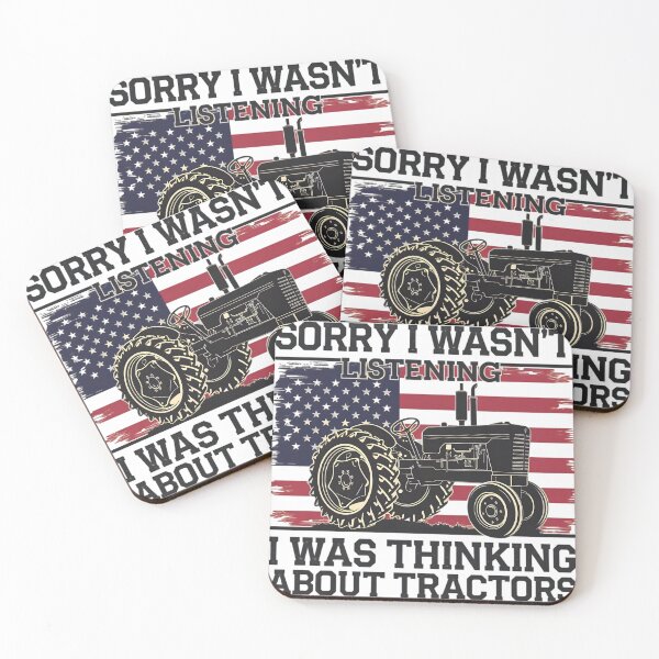 Item preview, Funny Thinking About Tractors Lover Farmer Patriotic American Flag Men Boys designed and sold by Mryoussefwac.