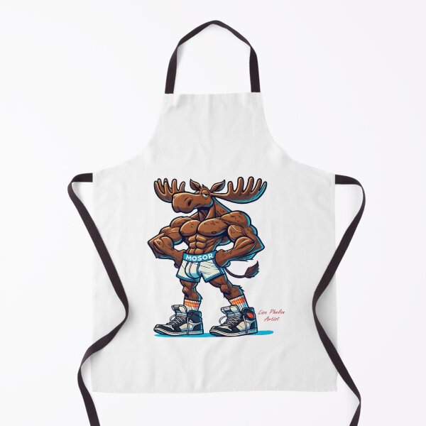 Item preview, Cartoon Muscle Moose with attitude designed and sold by Lisa Phelan Artist.