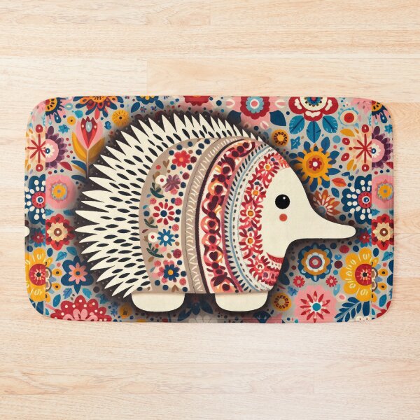 Item preview, Scandinavian Folk Art Echidna designed and sold by FOLK ART FUSION by heidiannemorris.