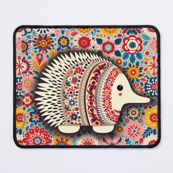 Item preview, Scandinavian Folk Art Echidna designed and sold by FOLK ART FUSION by heidiannemorris.