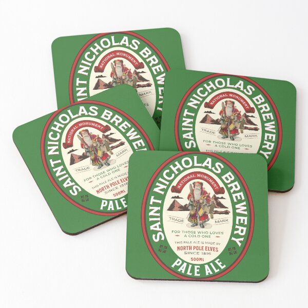Item preview, Saint Nicholas Brewery Christmas Inspired Beer Label designed and sold by JNicheMerch2018.