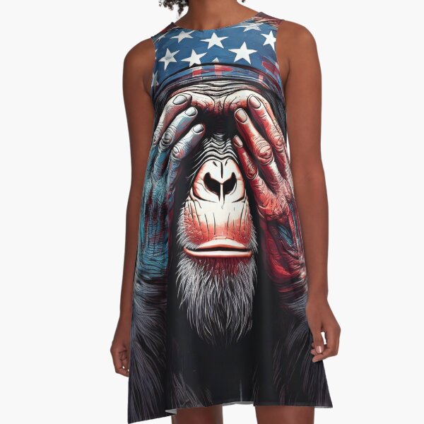 Item preview, Graffiti Chimp covering eyes designed and sold by Boxing Kangaroo Retail Company.