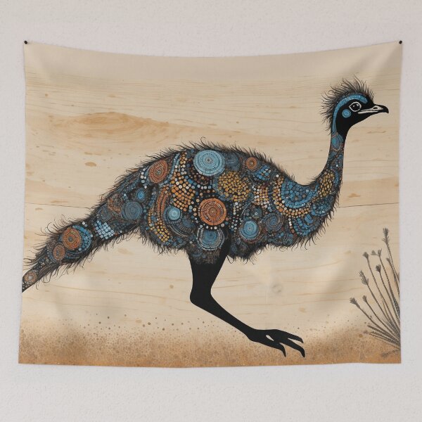 Item preview, Running Australian Emu designed and sold by Skye Ryan-Evans.