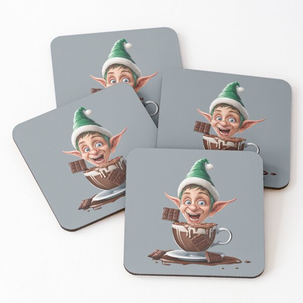 Item preview, Funny brownie Santa, Santa Elf, Santa Claus, Santa, Christmas Time, Christmas, xmas, designed and sold by GOLDENGARDENART.
