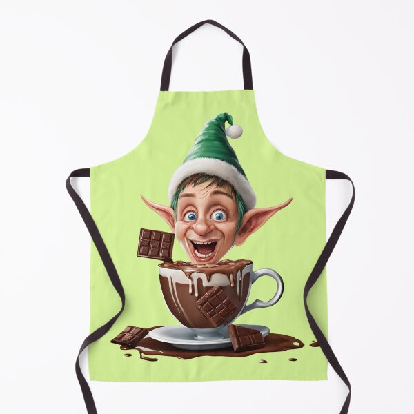 Item preview, Funny brownie Santa, Santa Elf, Santa Claus, Santa, Christmas Time, Christmas, xmas, designed and sold by GOLDENGARDENART.