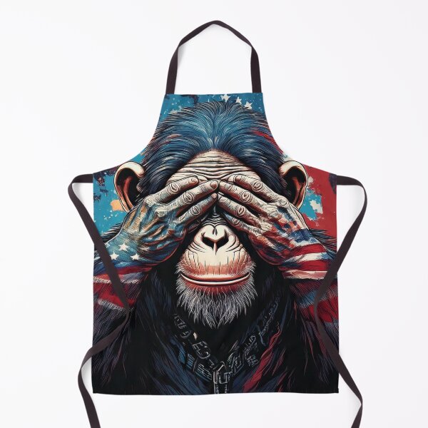 Item preview, Graffiti Chimp covering eyes designed and sold by Boxing Kangaroo Retail Company.