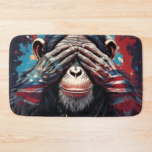 Item preview, Graffiti Chimp covering eyes designed and sold by Boxing Kangaroo Retail Company.