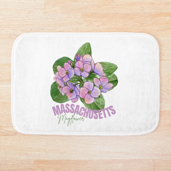 Aperçu de l'œuvre Autocollant pour t-shirt classique avec fleur d'état du Massachusetts Mayflower créée et vendue par ThinkNature!.