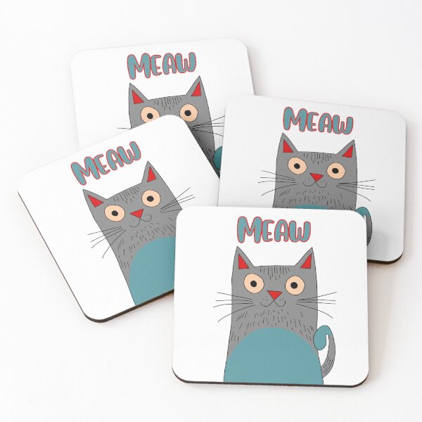 Item preview, MEAW FUNNY CAT designed and sold by hijasminflower.
