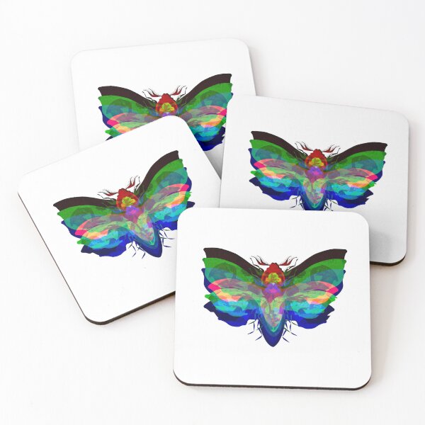 Item preview, Moonface Moth Vinyl Decal  Vinyl Sticker | 3" & up Die-Cut, Water-Resistant Realistic Insect Artwork designed and sold by AetherealDesign.