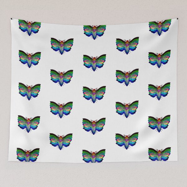 Item preview, Moonface Moth Vinyl Decal  Vinyl Sticker | 3" & up Die-Cut, Water-Resistant Realistic Insect Artwork designed and sold by AetherealDesign.